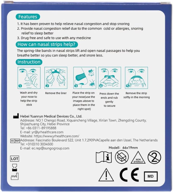 Nasal Strips 50 Pieces Nose Strips for Breathing anti Snoring Aids for Men and Women Nose Tape for Sleeping Stop Snoring Aids for Men Women Nose Breathing Strips Drug-Free anti Snoring Devices