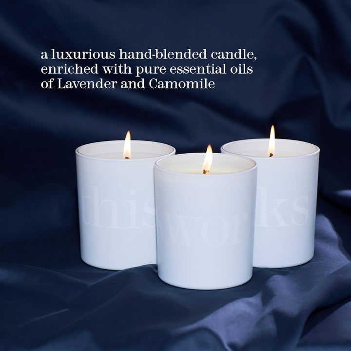 Deep Sleep Heavenly Candle, 220 G - Luxury Candle Enriched with Essential Oils of Lavender, Camomile and Vetivert - Hand Poured Scented Candle with a 40Hr Burn Time for a Calming Experience