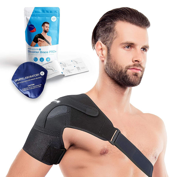 Shoulder Support for Women and Men, Shoulder Brace Includes Hot and Cold Gel Pack for Frozen Shoulder, Rotator Cuff Pain Relief, Adjustable Shoulder Strap for Extra Comfort (Large)