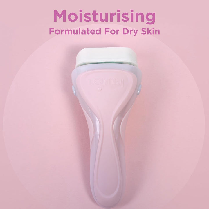 Intuition 2-In-1 Ultra Moisture Women’S Razor, Hair Removal, Touch of Shea Butter, Shavers for Routine Grooming, 1 Reusable Handle and 1 Refill Pack
