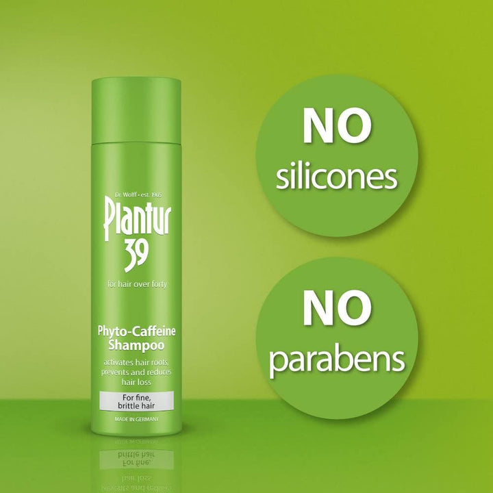 Caffeine Shampoo Prevents and Reduces Hair Loss 2X 250Ml | for Fine Brittle Hair | Unique Galenic Formula Supports Hair Growth | Women Hair Care Made in Germany