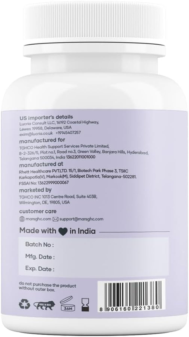 Mars Nitric Oxide Capsules – with L-Arginine, L-Citrulline & Adaptogenic Blend | Supports Energy, Circulation & Muscle Recovery | 60 Capsules