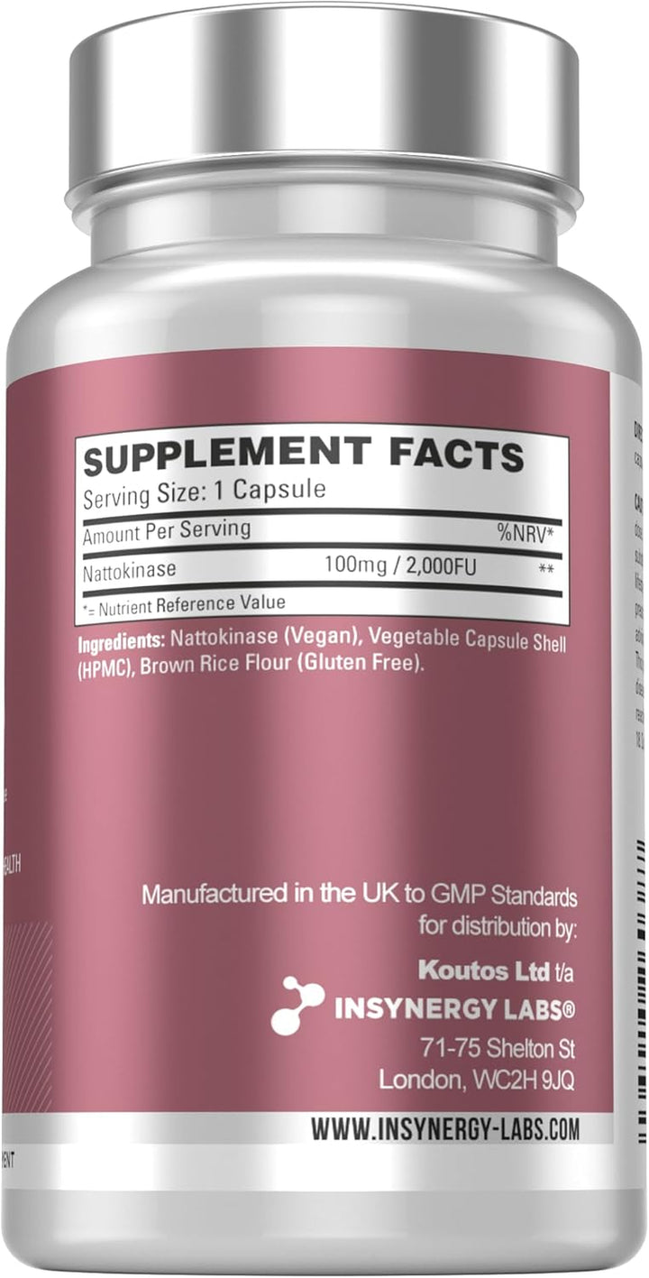 Nattokinase 2,000FU High Strength (Japan Sourced) Fermented Natto Ultra-Premium Grade 3Rd Party Tested (Sourced from Japan) Nattokinase Supplement, 60 Vegan Capsules