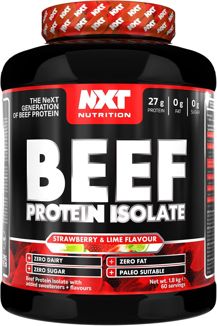 Beef Protein Isolate Powder - Protein Powder High in Natural Amino Acids - Paleo, Keto Friendly - Dairy and Gluten Free - Muscle Recovery | 1.8Kg | Ice Blast