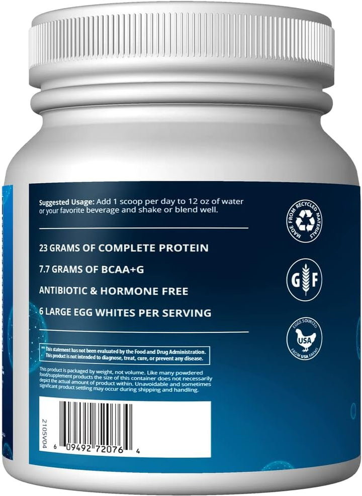 Nutrition Egg White Protein | Vanilla Flavored | 23G Fat-Free Protein | with Digestive Enzymes | Highest Biological Value | Clinically Tested | 20 Servings