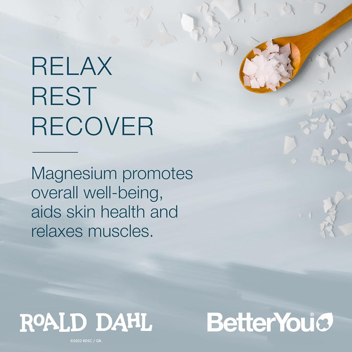 Magnesium Sleep Whizz-Popping Kids' Bath Flakes, Pure Zechstein Magnesium Chloride, Aids Relaxation before Bedtime, in Partnership with the Roald Dahl Story Company