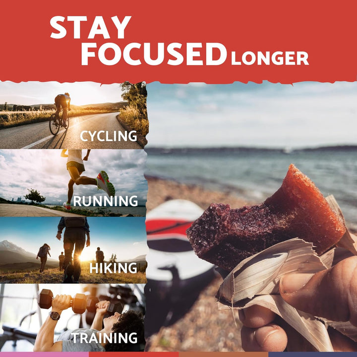 LUCHOS Energy Blocks - Guava & Raspberry, 10 X 400 G | Colombian On-The-Go Sports Nutrition for Running, Cycling & Hiking | a Natural Alternative to Bars & Gels | Vegan, Gluten Free & Easy to Digest