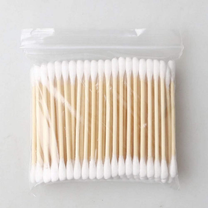 600 Pk Bamboo Cotton Buds (6 X 100) by , 100% Biodegradable Cotton Swab with Wooden Handles for Cleaning Ear, Makeup,Keyboard,Wound Etc