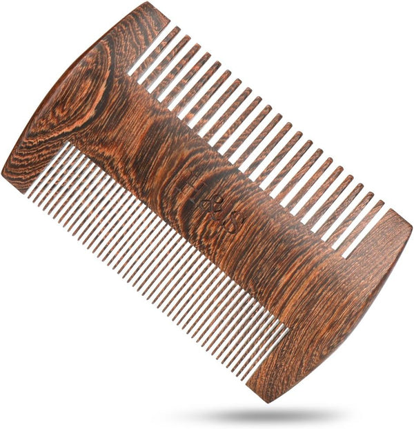 Wooden Beard Comb Moustache Combs - Anti-Static Fine Beard Combs for Men - Small Wooden Hair Comb - Wide Tooth - Grooming Accessories for Men - Facial Hair Care