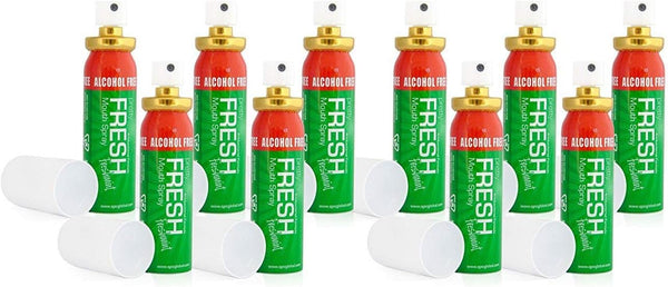 10X Fresh MINT BREATH SPRAY Antibacterial ALCOHOL FREE Bad Breath & Smokers 20Ml