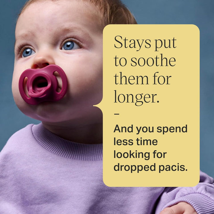 Ultra-Light Stayput Dummy, 6-18M, 4-Pack, One-Piece Silicone Soother