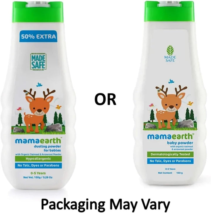 Dusting Powder with Organic Oatmeal & Arrowroot Powder White 150 G