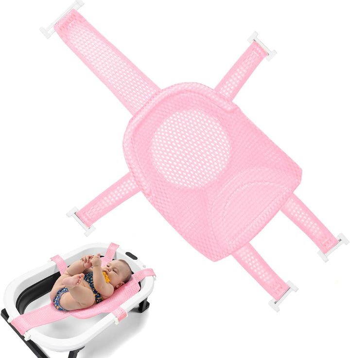 Newborn Baby Bath Seat Support and Pad - Non Slip Bathtub Net, Adjustable Cushion for 0-3 Years