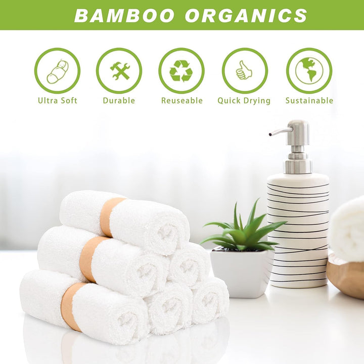 Jojo Jr. Flannel Face Cloth(Pack of 6) Reusable Face Towels(25 * 25 Cm) Face Flannels,Face Cloths for Washing Face Baby Wash Cloth Body & Face Towel, White Flannels Face Cloth (Grey, Regular)