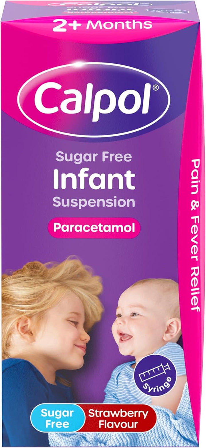 Sugar-Free Infant Suspension Paracetamol (1 X 100Ml), Strawberry Flavour infant with Paracetamol for Fever & Pain Relief, Suitable for 2+ Months Babies & Kids