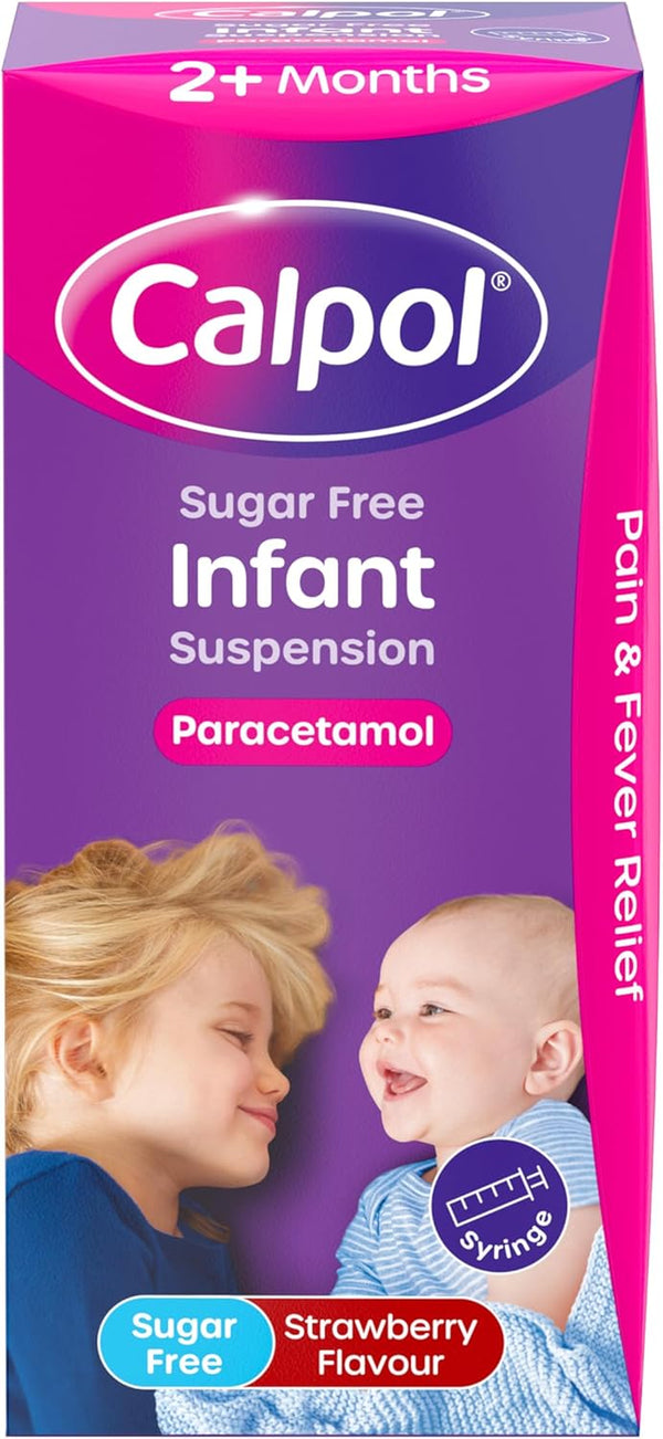Sugar-Free Infant Suspension Paracetamol (1 X 100Ml), Strawberry Flavour infant with Paracetamol for Fever & Pain Relief, Suitable for 2+ Months Babies & Kids