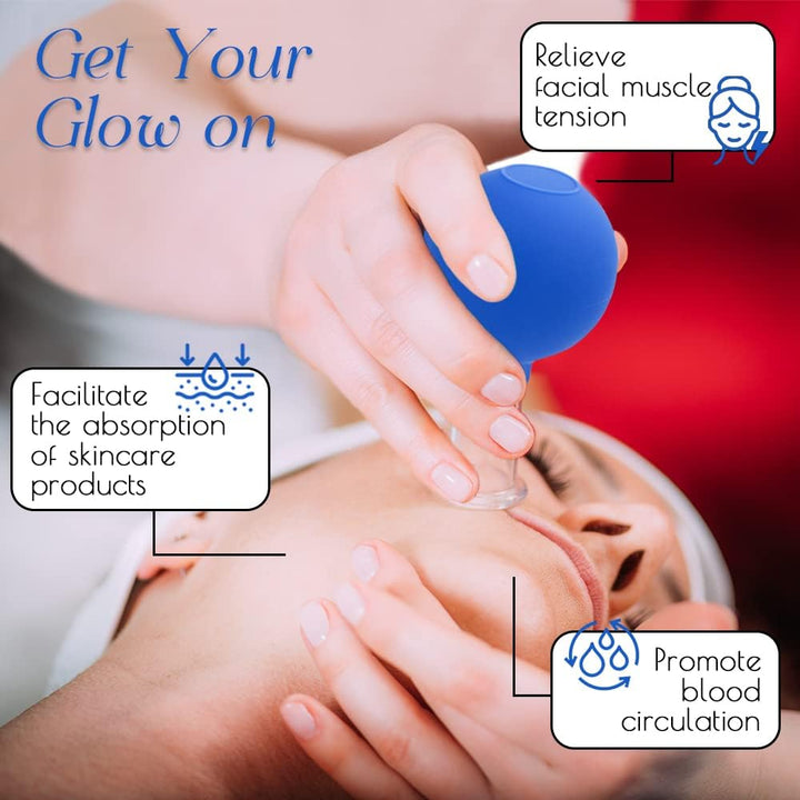 4 PCS Facial Cupping Set | Silicone Vacuum Suction | Cupping Massage Therapy | a Kit for anti Cellulite, anti Wrinkle and Instantly Ageless Skin | for Eyes, Face and Body