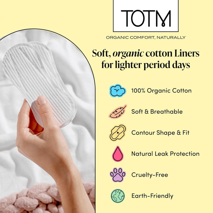 Panty Liners | Certified Organic Cotton | Unwrapped & Less Waste | Naturally Soft, Absorbent & Super Comfy | 24 Liners