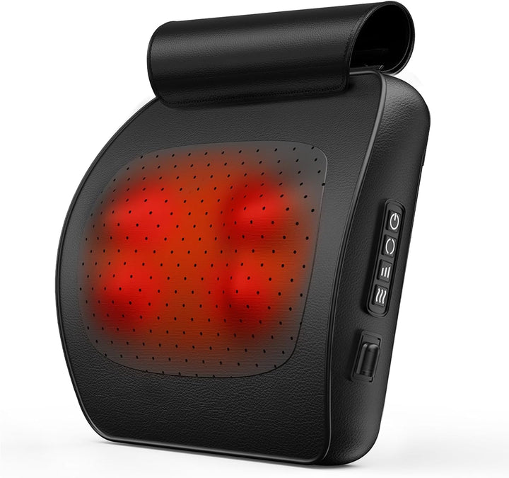 Back Massager,  Neck and Back Massager with Heat, Deep Tissue 3D Kneading Shiatsu Massage Pillow for Body, Shoulder, Foot and Leg, Gift for Women and Men - Remote Control