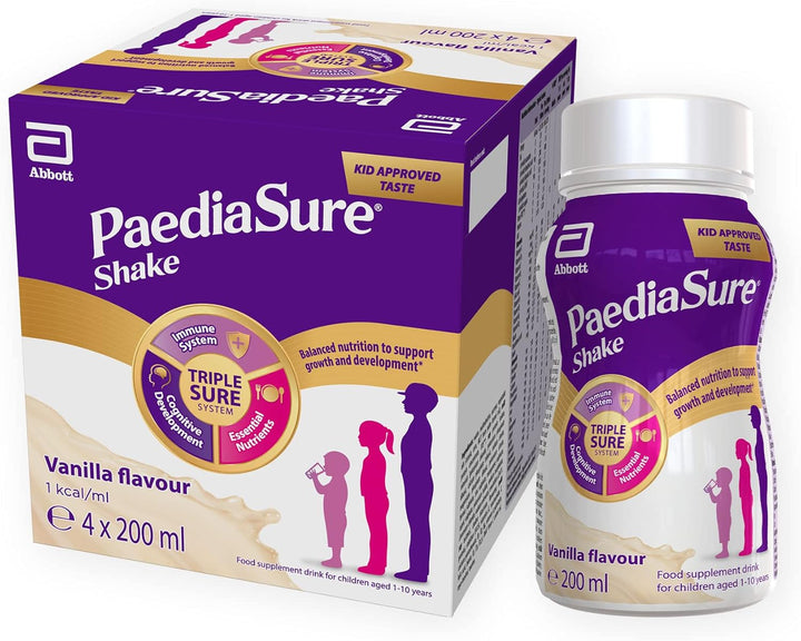 Ready-To-Drink Bottles, 4 X 200Ml, Chocolate Flavour, Supplement for Kids with 26 Vitamins and Minerals, Vitamin D, Iron and Protein, Supports Kids’ Healthy Growth and Immunity