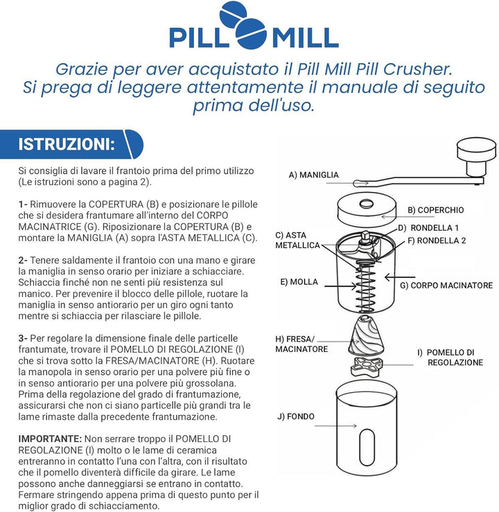 Pill Crusher - Crushes Multiple Tablets to a Fine Powder - Metal Medicine Grinder - Tablet Pulverizer Perfect for Travel - Great for Feeding Tube Use, Pets or Easier Medicine Intake for Kids