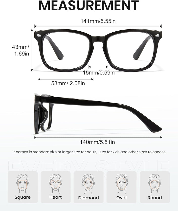 Blue Light Blocking Glasses anti Eyestrain Eyewear, Computer Gaming Eyeglasses for Women and Men