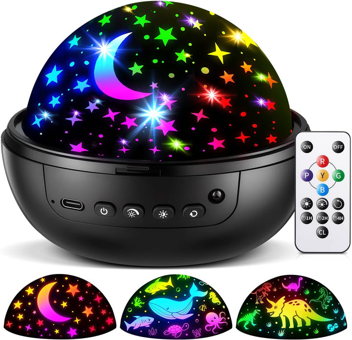 COONIGHT Sensory Toys for Babies, 93 Lighting Mode+Dimmable+Timer+Remote Sensory Lights Star Projector, 360° Rotate Kids Night Light Projector,Baby Boy Gifts Baby Girl Gifts Newborn Toy