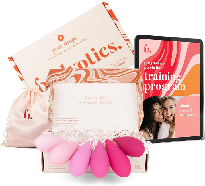 Pelvic Floor Trainer for Women - Complete Kegel Training Set - 6-Piece Set for Beginners