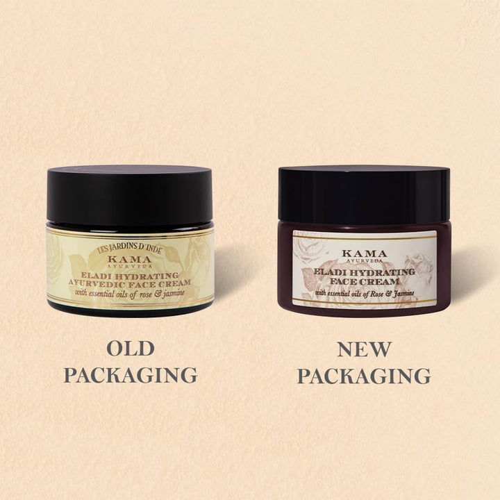 Eladi Hydrating Ayurvedic Face Cream with Pure Essential Oils of Rose and Jasmine, 50G