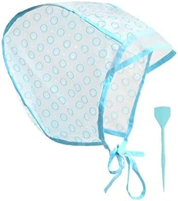 1 PC Highlighting Cap Frosting Cap Hair Dye Colouring Cap and Spatula with Crochet Hook for Dyeing
