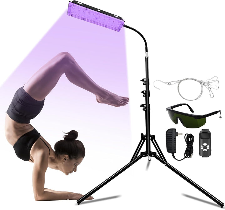 Tanning Lamp Sun Lamp for Face and Body Leds and Eye Mask & Tripod Home Sunbathing Self Tanning Device Tanning Daylight for Home Solarium (J)