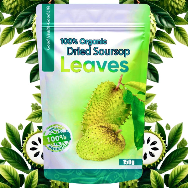 150G Organic Soursop Leaves – 100% Natural and Organic Leaf - Premium Quality Sour SOP Leaves without Pesticides