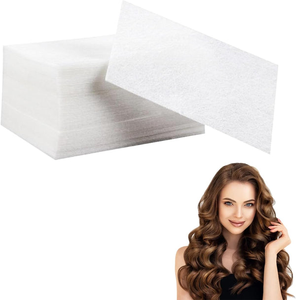 100 Pcs Salon Perm Paper, Salon Perm Paper Hair Color Paper, Hairdressing Perm Paper, Good Toughness High Temperature Resistance Perm Paper for Hot Cold Hair Curling Styling (11.5X6.5Cm, White)
