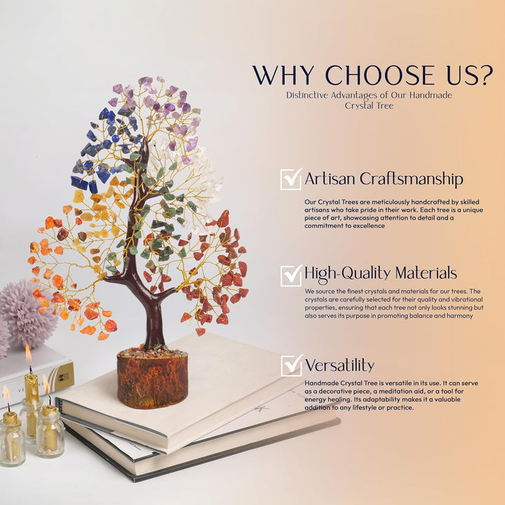 7 Chakra Tree of Life, Crystal Tree, Crystals and Gemstones, Healing Crystals, Birthday Gifts for Women, Decorative Home Accessories, Living Room Decor, Spiritual Gifts for Women