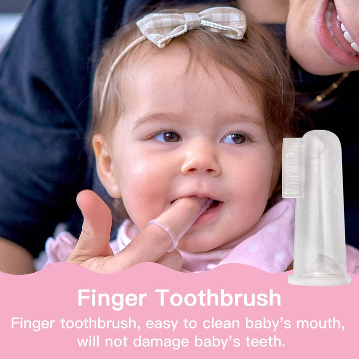 8Pcs Baby Grooming Kit, Newborn Baby Care Accessories with Zipper Box, Baby Hair Nail Thermometer Care Set, Baby Healthcare Set for Newborn Infant, Toddler Girls & Boys (Pink)