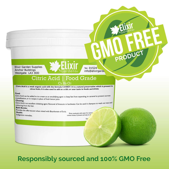 Pure Citric Acid | 10Kg | Anhydrous Fine | for Use with Bath Bombs, Cleaning, Descaling, Preservative, Cooking, Nutrient, Elderflower, Food Grade | Available Quantities 250G - 25Kg
