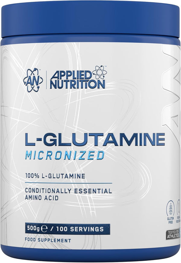 L Glutamine Powder - Amino Acid, Muscle Strength & Recovery, Boosts Immune System, Unflavoured (500G - 100 Servings)