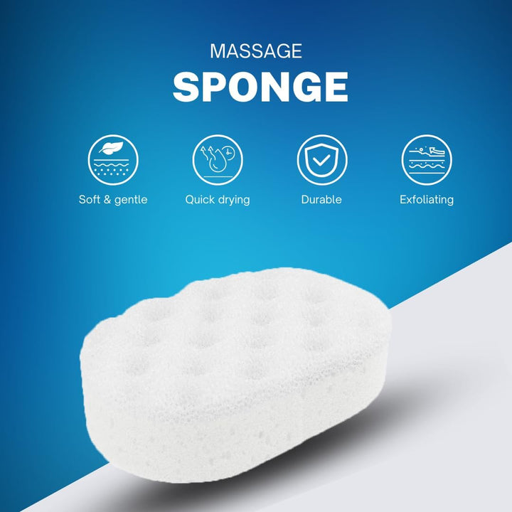 Pack of 12 Massage Sponges for Men and Women - Exfoliating Bath Sponge for Adults and Kids - Perfect for Body Scrubbing in the Shower