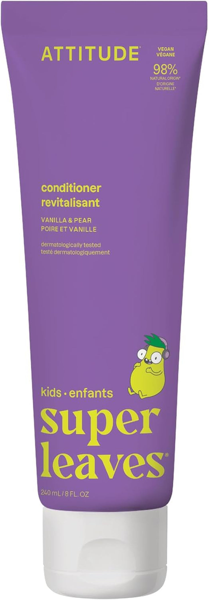 Hair Conditioner for Kids, Dermatologically Tested Products, Plant- and Mineral-Based Detangler, Vegan, Mango, 240 Ml