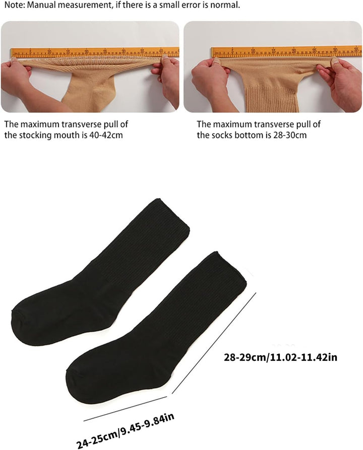 Extra Width Diabetic Socks Men Women Wide Edema Sock for Swollen Feet anti Slip Cast Bariatric Hospital Unisex None Binding Diabetic Hospital with Grip