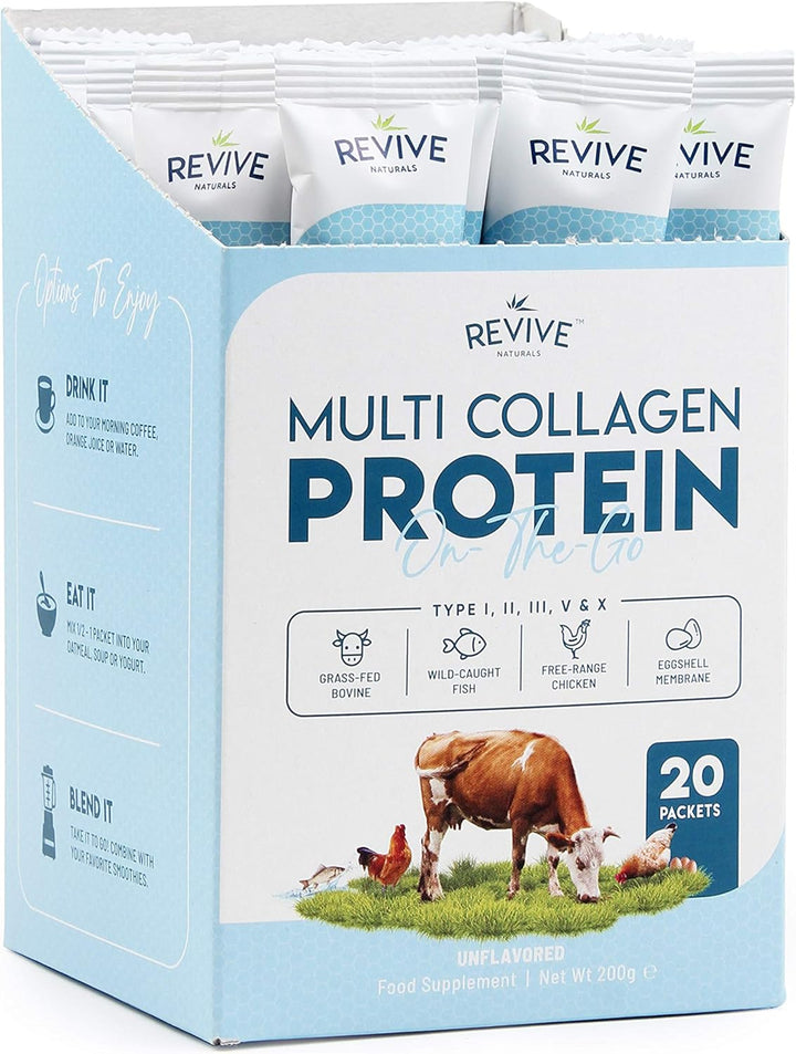 Multi Collagen Protein Powder 400G - Types I, II, III, V & X - Hydrolyzed Grass Fed Bovine, Wild Caught Fish, & Free-Range Chicken & Eggshell Collagen (1 Month Supply) by