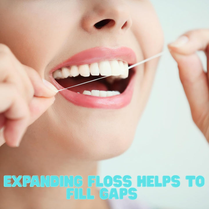 Wisdom Fresh Effect Dental Floss - Pack of 3 X 30M | Mint Flavoured Expanding Waxed Floss for Plaque Removal & Gum Health | Shred-Resistant Teeth Cleaning Floss for Tight Spaces