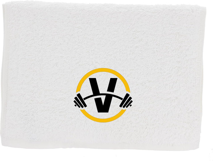 Gym Towel with Monogrammed Embroidery Initial Gift for Men & Women, Training Accessory Gift, Gym Towel Present for Weight Lifting Birthday, Retirement, Christmas - Black, J