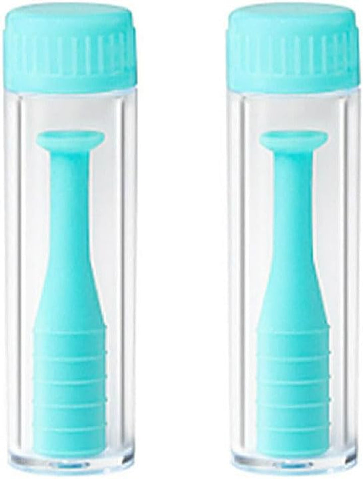 2 Pcs Silicone Contact Lens Inserter Contact Lenes Suction Holder Contact Lens Remover Tool with Storage Case for Family Travel