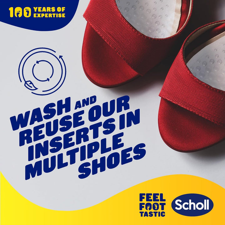 Scholl Party Feet Ball of Foot Gel Cushions with Gelactiv Technology, Non-Slip, Help Prevent Foot Pain - Suitable Most Shoes Including High Heels and Stilettos. Universal Size, 1 Pair of Cushions