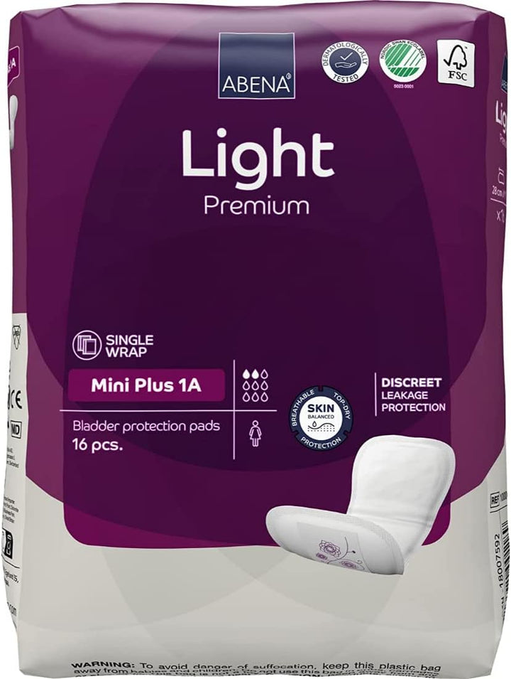 Light Incontinence Pads, Eco-Labelled Women'S Pads Adults, Breathable and Comfortable with Fast Absorption and Protection, Light Maxi 4, White, 850 Ml, 30 PK