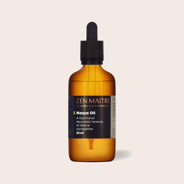 Natural Sinus Relief Decongestant Allergy Relief Support Natural Ingredients |  Nasya Ayurvedic Herbal Oil (30Ml)