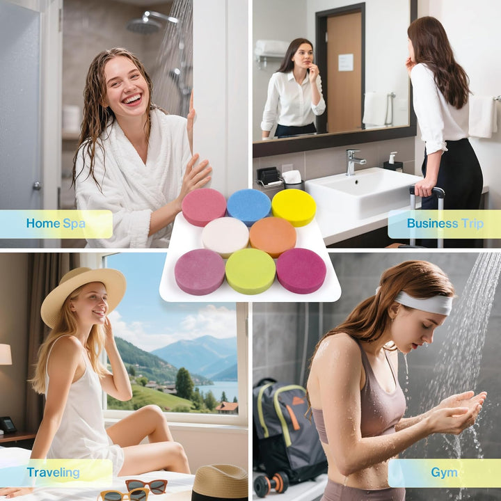 Bulk Shower Steamers Aromatherapy – Self Care Gift Set with 8PCS Unique Scented Shower Bombs. Natural Organic Melts for Women Mother'S Day, Shower Fizzies for Bathroom Relaxing and Moisturizing Spa