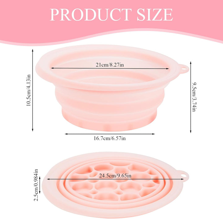 Silicone Ice Bowl for Face, Portable Ice Bath Face Bowl, Foldable Facebowl with Built-In Icetray, Quick Cooling Facial Washing Basin for Puffiness Relief, Soothe Skin, Bathroom Accessories