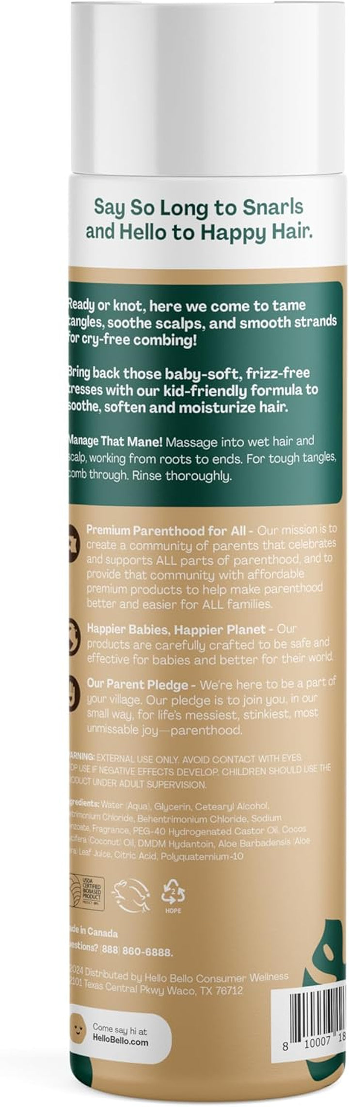 Kid'S Conditioner Hypoallergenic, Ph Balanced & Dermatologist-Tested - Thoughtful Ingredients - Coconut, 10 Ml (Pack of 1)